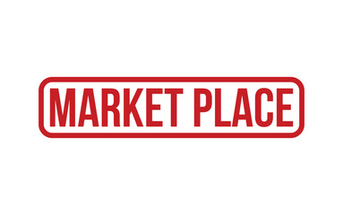 Fototapeta premium Red Market Place Rubber Stamp Seal Vector