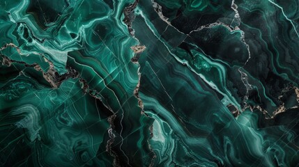 Elegant Black Veined Green Marble Background - obrazy, fototapety, plakaty