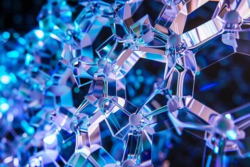 Abstract interpretation of uric acid as a crystalline structure , Futuristic , Cyberpunk