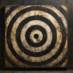 Black Backdrop with Hexagonal Figure and Zigzag Stripes