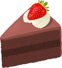 Food Illustration Clipart Chocolate Slice Cake Transparent Background