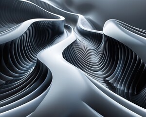 Curved lines adding a sense of fluidity to the composition, abstract  , background - obrazy, fototapety, plakaty