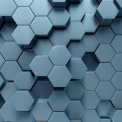 Obraz premium Geometrically arranged hexagons creating a sense of depth and dimension, abstract , background