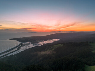 sunset in the mountains