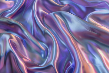 Flowing folds of iridescent silk, abstract , background
