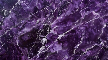 Luxurious Silver-flecked Deep Purple Marble Texture