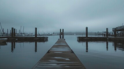 Naklejka premium Minimal blank mockup of Marina Dock Numbering on a cloudy day .