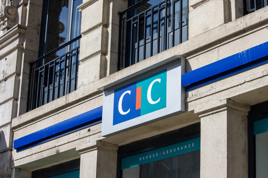 France, 10 March 2024: CIC Bank Branch Facade.