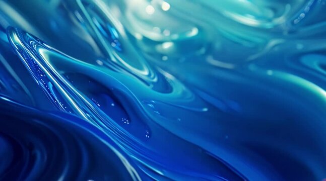 abstract blue background with subtle shining waves footage
