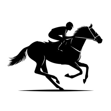 recommend clip art: minimalist male Horse racing, vector silhouette running horse and jockey. front view Silhouette vector black color silhouette, Black color silhouette (2)