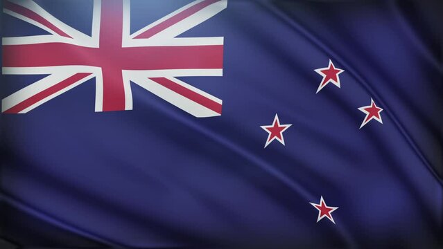 Waving New Zealand flag background