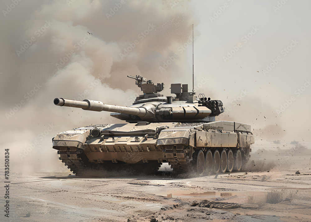 Wall mural M1 Abrams tank, american War Concept