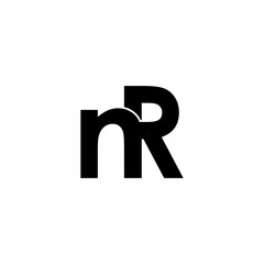 nr lettering initial monogram logo design