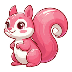 Fototapeta premium cartoon Pink squirrel vector