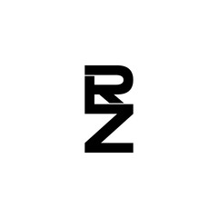 rz lettering initial monogram logo design