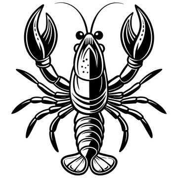 recommend clip art:  lobster silhouette vector art illustration