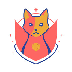 Whiskered Wellness Vector Illustrations of Doctor Cats in Veterinary Practice