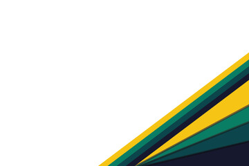 yellow and green stripe abstract corner element sports gaming natural social media design vector wave double corner background with space for text