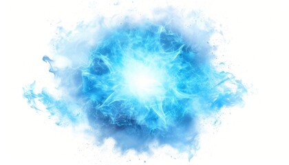 Icy Blue Supernova Burst Art
