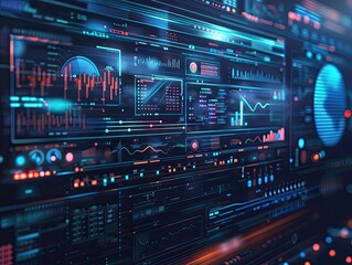 Fototapeta premium Sleek user interface floating in 3D space