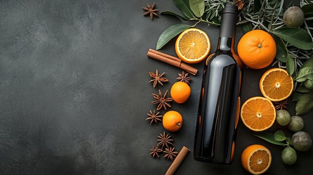 orange-flavored wine flavoured with spices
