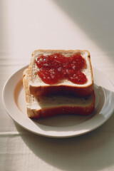 パン, 食パン, ジャム, 苺, 苺ジャム, 軽食, 朝食, bread, jam, strawberry, strawberry jam, snack, breakfast