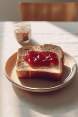 パン, 食パン, ジャム, 苺, 苺ジャム, 軽食, 朝食, bread, jam, strawberry, strawberry jam, snack, breakfast