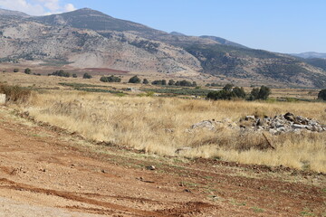 Landscape in the mountains in northern Israel.