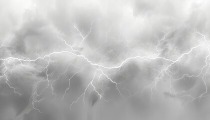 Electric Storm Veins on Grey Backdrop
 - obrazy, fototapety, plakaty