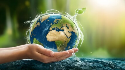 Saving water and world environmental protection