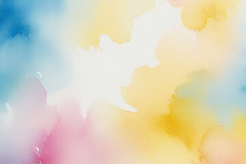 Fototapeta na wymiar Beautiful Light Watercolor yellow and blue, Pink Background