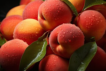 background of juicy, beautiful peaches, nectarines.