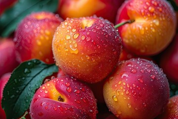 background of juicy, beautiful peaches, nectarines.