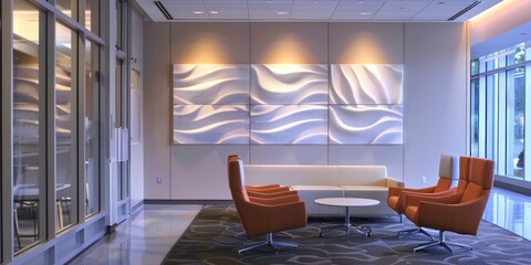 Sound Dampening Panels with Artistic Designs: Use sound dampening panels that double as artwork - obrazy, fototapety, plakaty