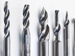 Cemented carbide instruments for precise metalworking, featuring sharp edges and a robust design, isolated on a clean, white background 