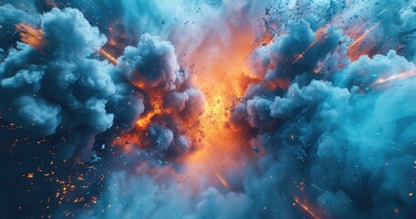 Obraz na płótnie Canvas Galactic Phenomenon of Combusting Clouds 