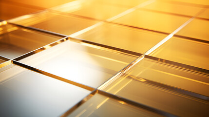 Minimalistic Golden Glass Background