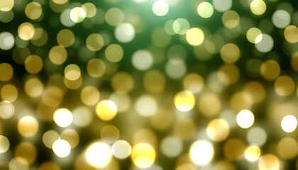 Obraz premium Golden Bokeh Lights on Dark Background 