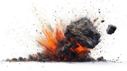 Black Smoke Explosion Effect
 - obrazy, fototapety, plakaty