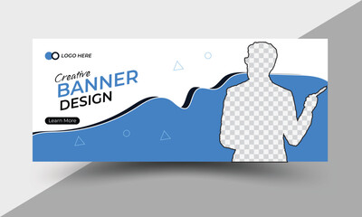 Real estate social media web banner template