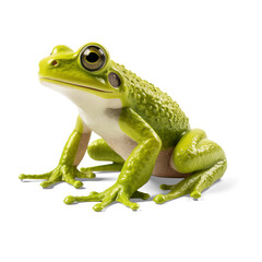 green frog isolated on white