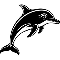 dolphin silhouette vector art illustration