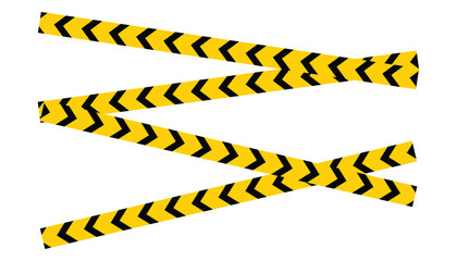 Warning tape, Warning stripes, Accident or danger warning, quarantine stripes, Crossed caution tape set, Yellow and black warning stripes, hazard, Repeated construction, danger sellotapes