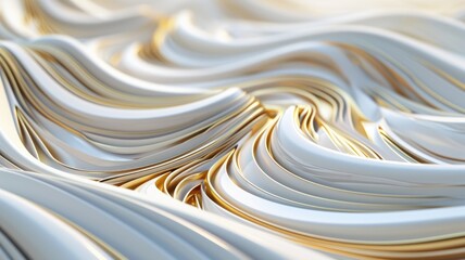 The abstract picture of the two colours of white and gold colours that has been created form of the waving shiny smooth satin fabric that curved and bend around this beauty abstract picture. AIGX01.