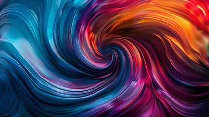 Energetic swirls of vibrant hues intertwine, creating a visually striking gradient motion.