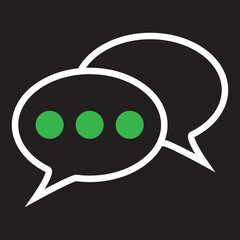 chat Icon. Chat Logo Icon Design. chat icon vector design symbol. Chat Icon. Chat Bubble, Speech Bubble, Live Chat, Message, Comment. Chat icon vector isolated on white background.