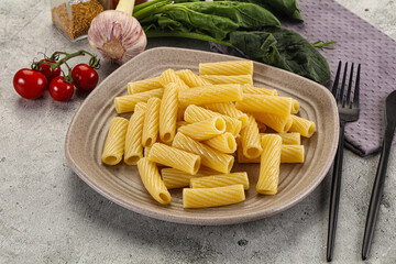 Italian cuisine - cooked pasta tortiglioni