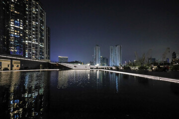 April 12 2024 the landscape of the kai tak avenue park with apartment
