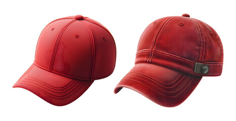 Red cap isolated on transparent background