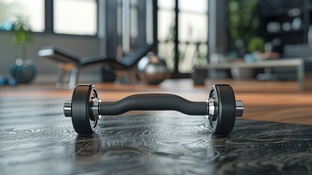 Focus on hand grip equipment, essential for muscle toning in a home fitness space